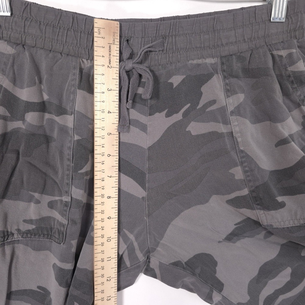Splendid Joggers SMALL Camo Pull On Drawstring Relaxed Military Army Pants Gray - Picture 4 of 12